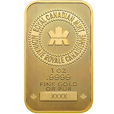 A picture of a Lingot d’or de 1 oz de la Monnaie royale canadienne